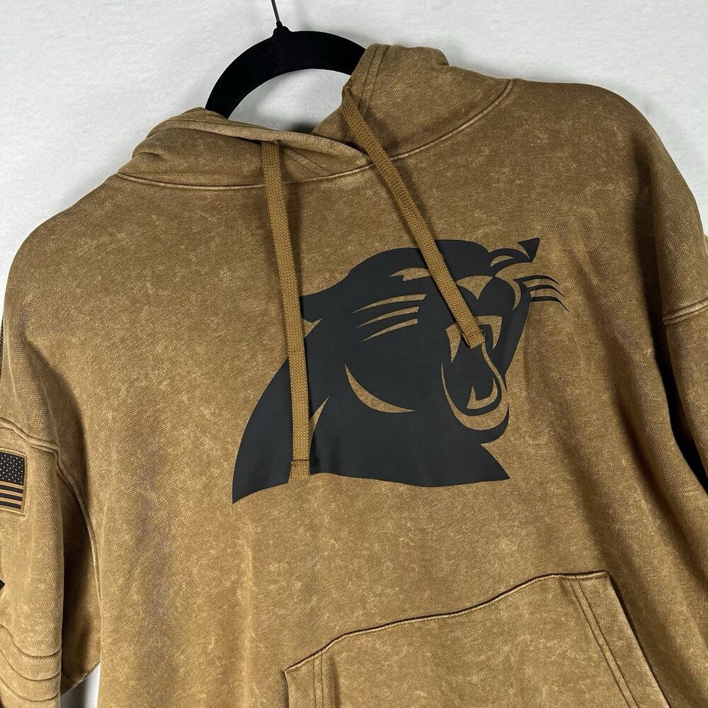 Nike Carolina Panthers NFL Salute To Service Hoodie Mens Medium Brown Camo